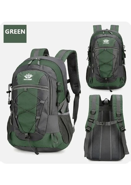 Su Geçirmez Yürüyüş Sırt Çantası, Hafif Açık Yürüyüş Çantası, Yürüyüş Rengi Için Yüksek Kaliteli Büyük Kapasiteli Seyahat Çantası: Yeşil/boyut: 45CM-49CM (Yurt Dışından)
