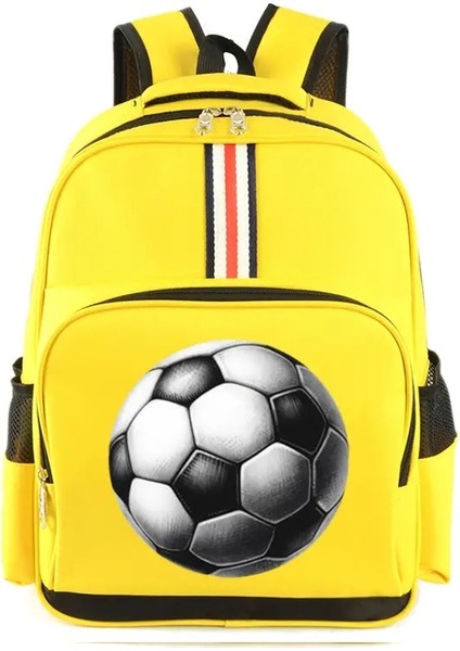 Anaokulu Için Sırt Çantası Erkek Kızlar Yeni Futbol Baskı Okul Çantası Suluboya Futbol Fermuarı Kitap Çantası Top Çocuklar Sırt Çantası Renk: Sarı (Yurt Dışından)
