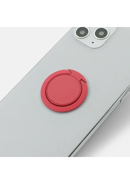 Ultra Ince Parmak Yüzüğü Tutucu Telefon Standı Metal Cep Telefonu Sahibi Manyetik Araba Braketi Stant Aksesuarları iPhone 13 Samsungcolor: Kırmızı (Yurt Dışından)
