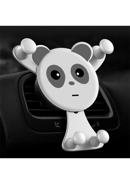 Iphone x 8 Için Araba Hava Havalandırma Montaj Cep Telefonu Tutucu Xiaomi Redmi Için Samsung Universal Stand Tutucu 6 Yerçekimi Destek Braketi Renk: Bear Gümüş (Yurt Dışından)