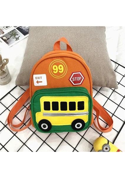 Okula Dönüş Karikatür Otomobil Çocukları Backpack Anaokulu Çocuk Okul Çantaları Kızlar Erkekler Sevimli Tuval Toddler Schoolbagcolor: D (Yurt Dışından)