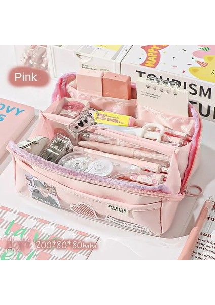 Şeffaf Kalem Kılıfı Büyük Kapasiteli Kalem Çantası Basit Yüksek Değerli Kalem Çantası Çocuklar Için Kızlar Okula Geri Dön (Yurt Dışından)