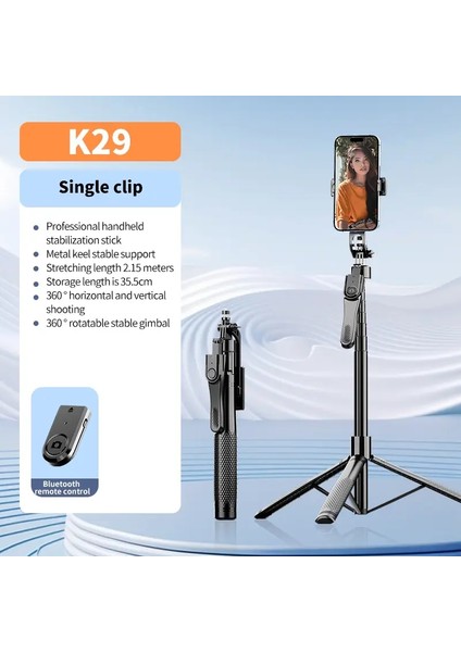 Vbnbv 2.15M 360 ° Döndürme Bir Genişletilebilir Stand Telefon Tripod Selfie Stick Sabit Bt Kablosuz Uzaktan Compatiblecolor: Seçenek 1 (Yurt Dışından)