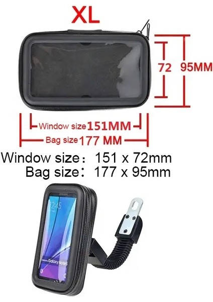 Evrensel Su Geçirmez Torba Bisiklet Bisiklet Telefon Tutucu Raflar Motosiklet Talonu Montaj Slip Olmayan Moblie Cep Telefon Klibi Bisiklet Renk: Zj3 Xl (Yurt Dışından)