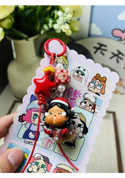 Yeni Crybaby Keychain Kawaii Süslü Karikatür Yaratıcı Cep Telefonu Kolye Çanta Kolye Araba Anahtarlık Çocuklar Günü Hediye Renk: C (Yurt Dışından)