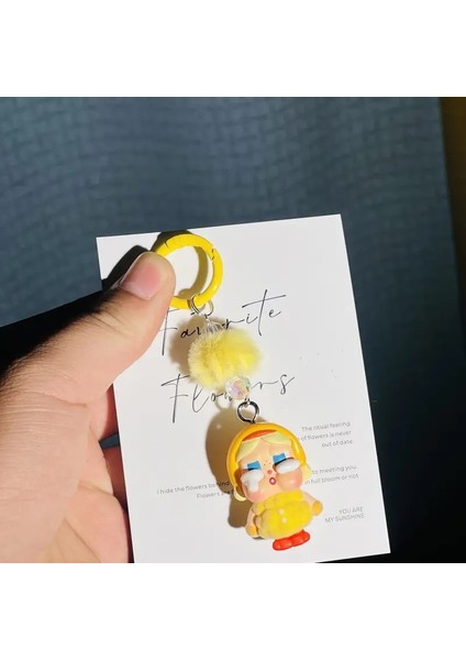 Yeni Mini Crybaby Anahtarlık Karikatür Sevimli Üç Boyutlu Bebek Sırt Çantaları Dekorasyon Kolye Araba Anahtar Zinciri Kadınlar ve Erkekler Hediyeler Renk: F (Yurt Dışından)