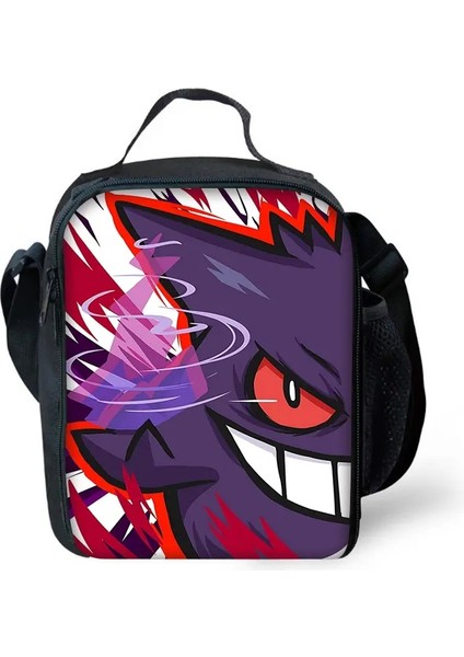 Karikatür G-Gengars Çocuk Yalıtımlı Erkek Kız Öğrenci Açık Mekan Piknik Rezuar Soğutucu Öğle Yemeği Kutusu P-Pokemons Renk: CB171DM22A3/BOYUT: 25X20X5CM (Yurt Dışından)