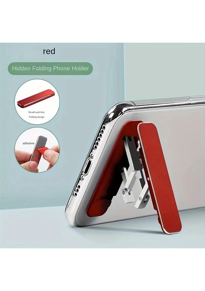 Katlanır Mini Plastik Telefon Tutucu Silikon Katlanabilir Masaüstü Stand 360 Dönen Evrensel Cep Telefon Masası Bracketcolor: 1 (Yurt Dışından)