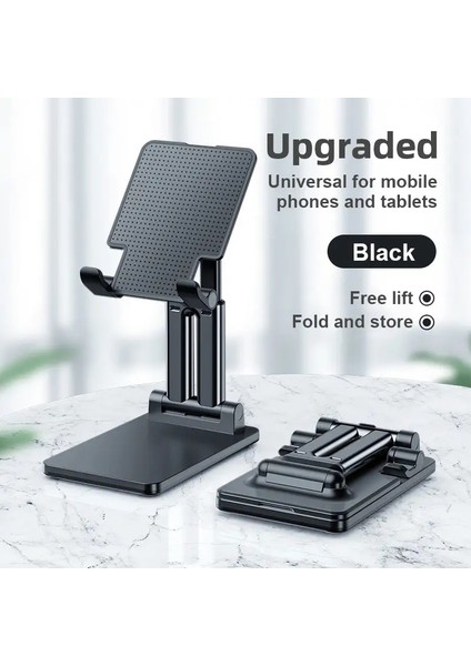 Cmaos Masaüstü Cep Telefonu Sahibi iPhone iPad Ayarlanabilir Tablet Katlanabilir Tablo Cep Telefon Masası Stand Tutucu Universalcolor: T9 Siyah (Yurt Dışından)