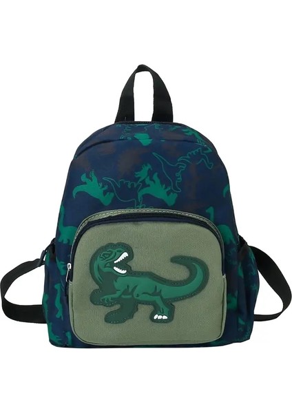 Anaokulu Erkek Moda Dinozor Okulu Backpacks Için Back Çantası Karikatür Baskı Gündelik Çocuk Okul Çantası Kızlar Okul Çantaları 3-8 Yıllık Tolor: Yeşil (Yurt Dışından)