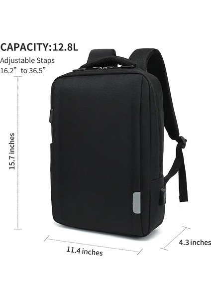 Kadın Erkekler Oxford Business Sırt Çantası 16 Inç Dizüstü Tag Öğrencilerin Okul Kitapları Torbalar Su Geçirmez USB Şarj Sağı Sırt Çantası: Mavi (Yurt Dışından)