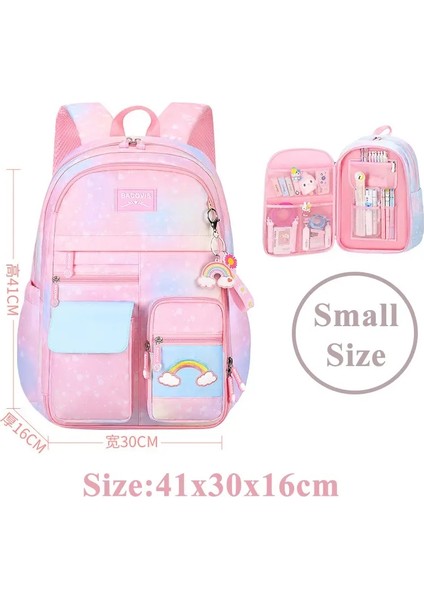 Kızlar Için Güzel Sırt Çantası Çocuklar Yeni Moda Ilkokul Sevimli Güzel Seyahat Öğrencileri Pembe Büyük Kapasite Renkleri Çanta: Pembe S (Yurt Dışından)