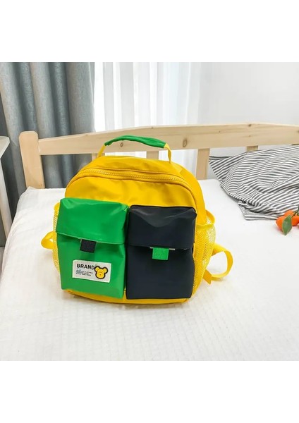 Çocuklar Için Çocuk Sırt Çantaları Çocuk Çanta Şık Tuval Çanta Toddler Sırt Çantası Okul Çantası Ana Çocuk Çantaları Kız Mochila Infantil Renk: Sarı/boyut: Bir Beden (Yurt Dışından)