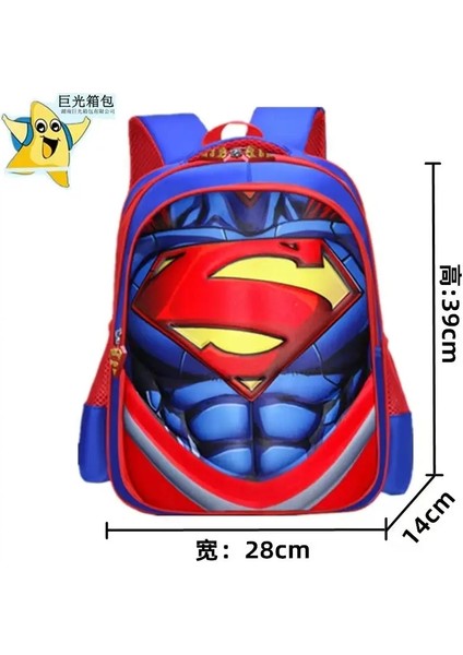 Ilkokul Öğrenci Karikatür Schoolbag Su Geçirmez Naylon Üç Boyutlu Sert Kabuk Örümcek Adam Boy Schoolbagcolor: Bej (Yurt Dışından)
