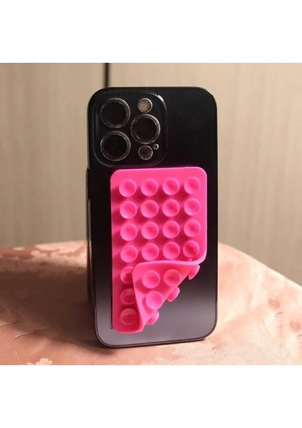 Silikon Emme Kupası Telefon Kılıf Montajı-Iphone Için Çift Taraflı Eller Serbest Güçlü Tutucu Araba Aynası Mutfak Banyo Rengi: Gül Kırmızı (Yurt Dışından)