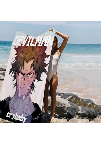 Anime Şeytanman Crybaby Mikrofiber Battaniye Hızlı Kurutma Plaj Havlusu Büyük Boyutlu Baskı Süper Emici Havuzlu Battaniye Renk: Z4/beden: Pamuk 30X30CM (Yurt Dışından)