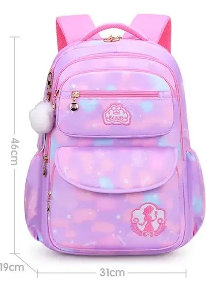 Çocukların Omuz Bag Kız Sırt Çantası Okul Çantası Mor Seyahat Genç Okul Çantası Birincil Kawaii Sevimli Su Geçirmez Çocuk Kız Sırt Çantası Renk: Büyük-Mor (Yurt Dışından)