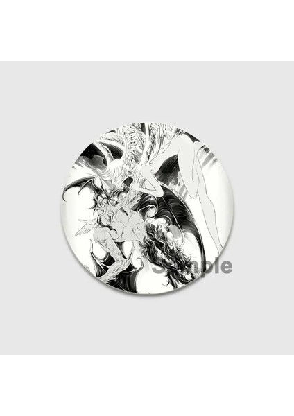 58/44/32MM Anime Şeytani Crybaby Creative Rozet Tinge Tinge Yumuşak Düğme Pimleri Sırt Çantası Aksesuarları Için Broşlar Hediyeler Metal Renk: 4/ana Taş Renk: 32MM (Yurt Dışından)