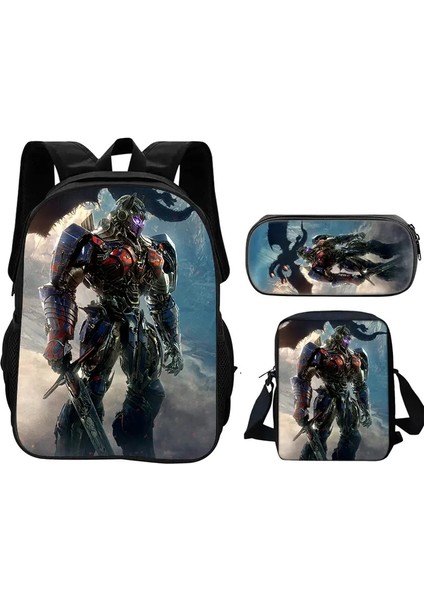 3pcs Set Sırt Çantası T-Transformerler 40CM/15.7INCH Okul Çantaları Omuz Çantası Kalem Kılıfı Bilgisayar Kitap Çantaları Erkekler Için En Iyi Hediye Renk: 5 (Yurt Dışından)