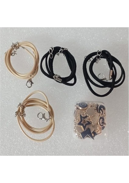 ( 30 x Adet ) 1 Set Black Enamel Everyday Model 16 Kolye Ucu & Küpe & Bileklik Aksesuarları fırsatları