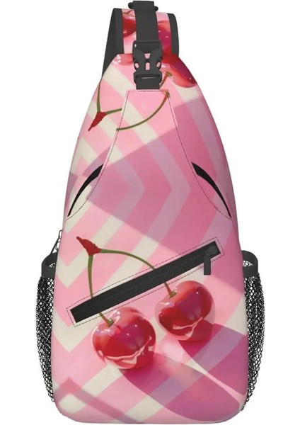 Sling Çanta Pembe Yaylar Kiraz Yürüyüşü Gündüz Çantası Crossbody Omuz Sırt Çantası Seyahat Göğüs Paketi Erkekler Için Kadınlar Renk: 3 (Yurt Dışından)