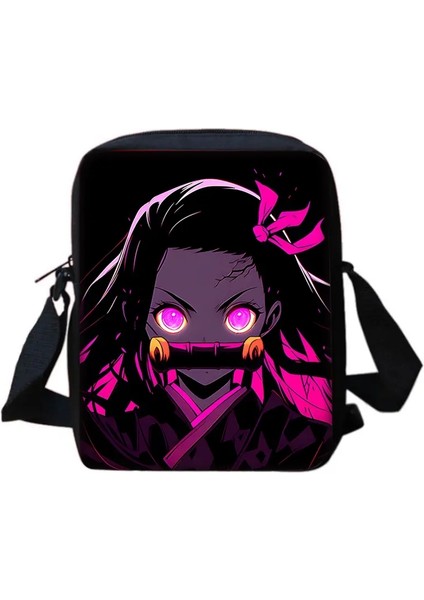 Anime D-Demons Slayers Erkek Kızlar Baskılı Omuz Messenger Çantası Çocuk Günlük Çanta Erkek Kadın Telefon Çantası Alışveriş Çantası Renk: KB-171DM57A6/BOYUT: 25X20X5CM (Yurt Dışından)