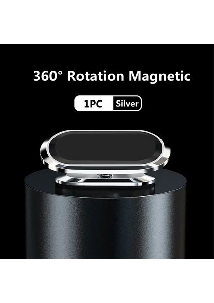 1080 ° Rotasyon Katlanabilir Araç Manyetik Telefon Tutucu Evrensel Hava Havalandırma Montajı Gps iPhone Için Samsung Araba Cep Telefonu Tutucu Stand Renk: C Gümüş (Yurt Dışından)