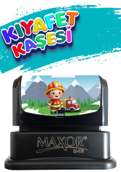 Kıyafet Kaşesi Itfaiye Temalı Öğrenci Kaşesi / Kıyafet Etiketi / Kumaş Kıyafet Kaşesi