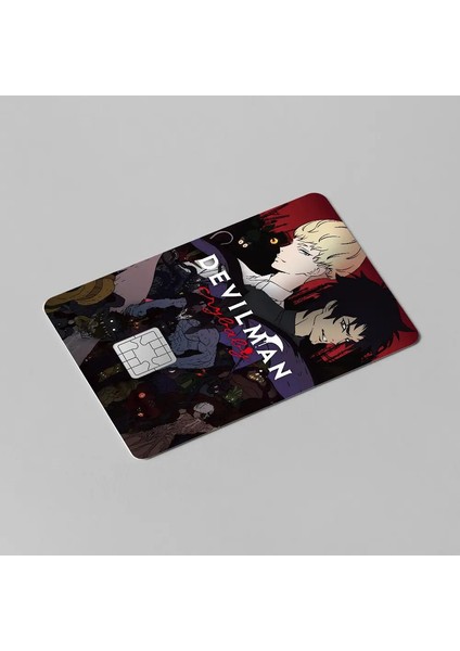 Devilman Crybaby Anime Çizgi Film Büyük Kredi Banka Kartı Ön Taraf Renk: Z6/boyut: 1 Set (Yurt Dışından)