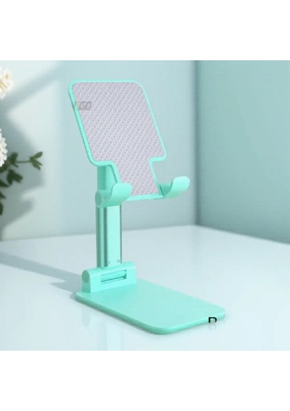 Taşınabilir Ayarlanabilir Cep Telefonu Tablet Stand Tutucu Braketi Katlanır Masa Montajı Telefon Aksesuarları Renk: Yeşil (Yurt Dışından)