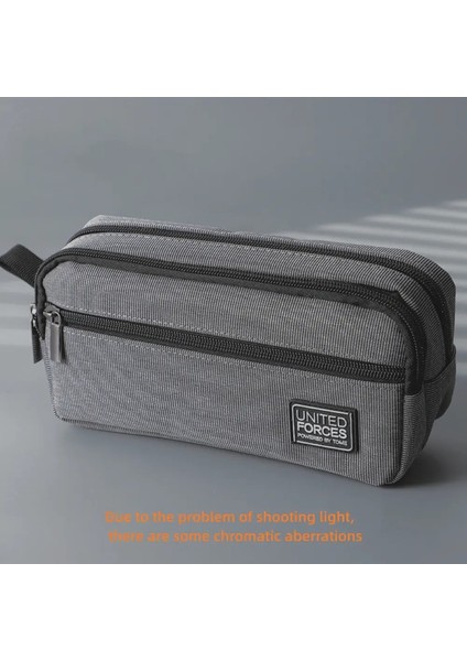 Taşınabilir Üç Katmanlı Büyük Kapasiteli Kalem Çantası Çocuk Tuval Kalem Kasası Okul Ofis Malzemeleri Depolama Çantası Su Geçirmez Kırtasiye Bagcolor: Siyah (Yurt Dışından)