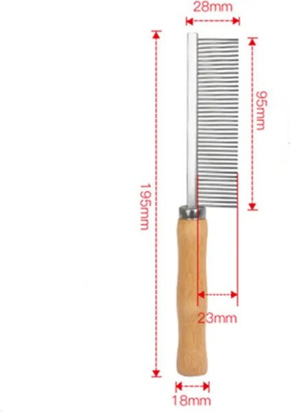 Kedi Tarak Paslanmaz Çelik Kedi Fırçası Köpek Saç Fırçası Ahşap Tutamak Evcil Hayvan Saçları Sökücü Kediler Pet Tımar Temizleme Araçları Accessoriescolor: C (Yurt Dışından)