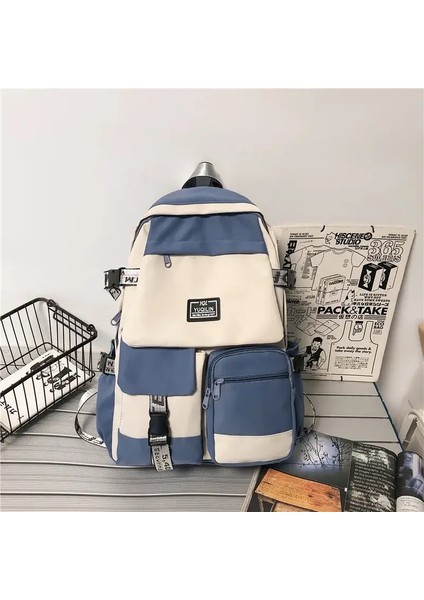 2025 Trend Bireysellik Öğrenci Sırt Çantası Büyük Kapasiteli Moda Boy Backpack Bilgisayar Çantası Schoolbag Renk: Tek Paket (Yurt Dışından)