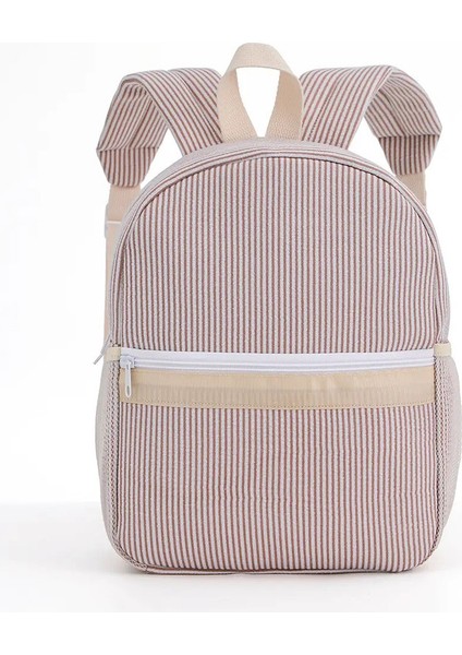 Seerucker Çizgili Sırt Çantası Yürümeye Başlayan Çocuk Klasik Sevimli Çocuklar Kitap Çantası Okul Öncesi Anaokulu Çocuklar Çanta Rengi: M Khaki (Yurt Dışından)
