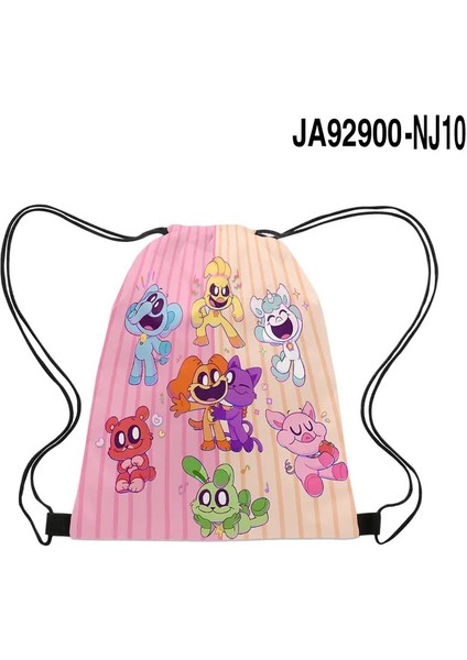 Sıcak Oyun Gülümseyen Yaratıklar Çevre Okul Çantası Backpack Backpring Cep Çocuklar Için En Iyi Doğum Günü Hediyesi Mochila Renk: 04 (Yurt Dışından)