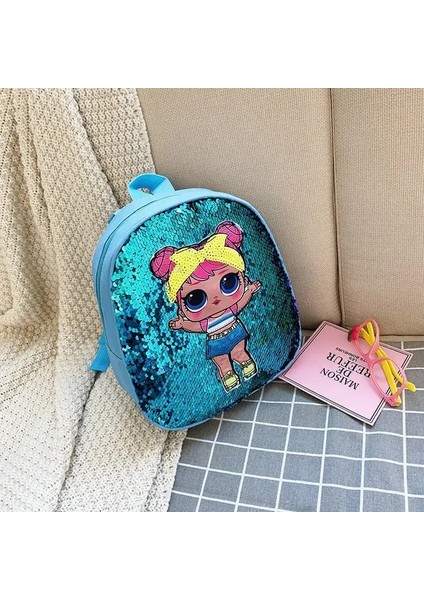Sevimli Çocuk Sequin Sırt Çantası Çantaları 3-6 Yıllık Güzel Anaokulu Çocuk Okul Çantası Moda Karikatür Bebek Bebek Çanta Sokakları Renk: Mavi (Yurt Dışından)