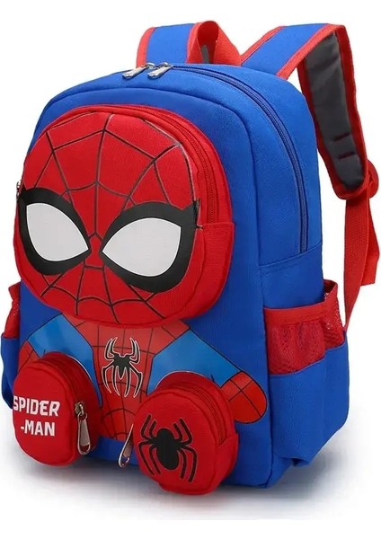 Karikatür Örümcek Çocuk Okul Çantası Anaokulu Erkek Bebek Karikatür Backpack 3-6 Yaşındaki Erkek ve Kızlar Naylon Backpackcolor: Blue Spiderman (Yurt Dışından)