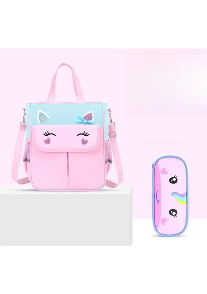 Ilköğretim Okul Torba El Çantası Çanta Çanta Özel Ders Çantası Okul Sonrası Ditoring Çift Kullanımlı Çanta 1-3-6 Sınıf Renk: Pink-A (Yurt Dışından)