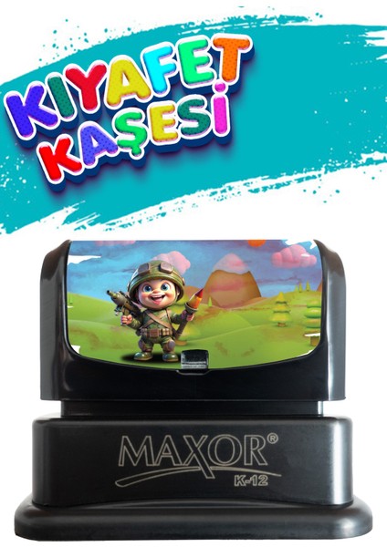 Kıyafet Kaşesi Asker Temalı Öğrenci Kaşesi / Kıyafet Etiketi / Kumaş Kıyafet Kaşesi