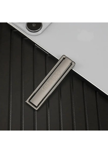 Iphone 15 Için Universal Mini Metal Katlanır Cep Telefonu Tutucu 15 16 Xiaomi Görünmez Taşınabilir Stand Bracket Masaüstü Telefon Destek Renk: Siyah (Yurt Dışından)