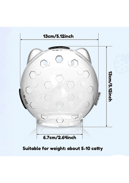 Kedi Namlusu Tımarlama Anti-Licking Cat Namlusu Anti-Işık Anti-Işık Kaskı Şeffaf Nefes Alabilir Kedi Uzay Kapşalı Kulaklar Şekil Tasarım Petscolor: Küçük (Yurt Dışından)