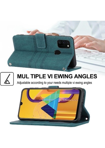 Samsung Galaxy M21 Için Flip CASE/M30S Kickstand Cüzdan Kılıf Manyetik Pu (Yurt Dışından) fırsatları