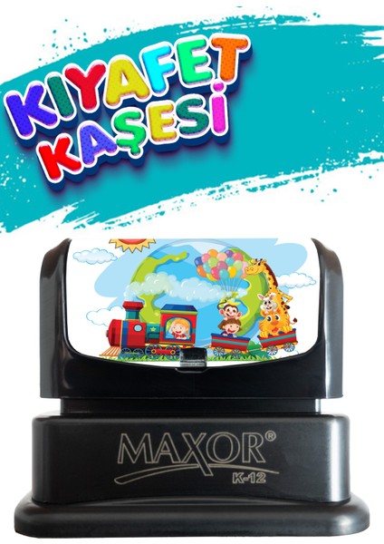 Kıyafet Kaşesi Tren Temalı Öğrenci Kaşesi /kreş / Anaokulu / Ilkokul Öğrenci Kumaş Elbise Kaşesi