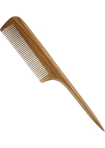 Doğal Yeşil Sandal Ağacı Saç Tarağı 21CM Ince Diş Kalınlaşmış Keskin Kuyruk Kuaförlük Tarağı Stil ve Tımar Için: Doğal Ahşap 21CM (Yurt Dışından)