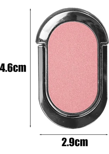 Lüks Metal Cep Telefonu Soketi Tutucu Evrensel 360 Derece Döndürme Parmak Yüzük Desteği Manyetik Araba Braketi Stand Aksesuarları Renk: Pembe A (Yurt Dışından)