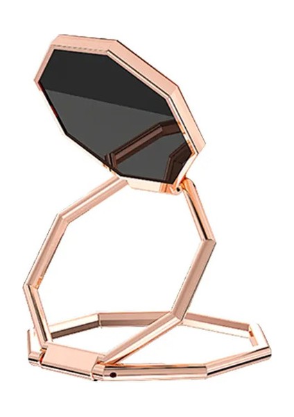 Sıcak 360 Rotasyon Mobil Telefon Katlanabilir Stand Geri Stand Ultra Ince Telefon Yüzük Tutucu Çok Açı Taşınabilir Masa Metal Parmak Kickstand Renk: Bir Gül Altın (Yurt Dışından)