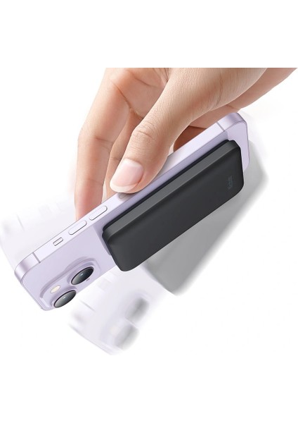 MC-3951 15W Mini Manyetik Magsafe 5000 mAh Powerbank - Siyah modelleri