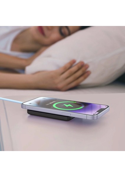 MC-3951 15W Mini Manyetik Magsafe 5000 mAh Powerbank - Siyah indirimleri
