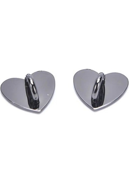 2pcs Yapışkan Metal Kalp Telefon Cazibesi Tutucu Cep Telefonu Kasa Parmak Yüzüğü Standı Kanca Tokası Cazibesi Toka Aksesuar Renk: Kalp Siyahı (Yurt Dışından)