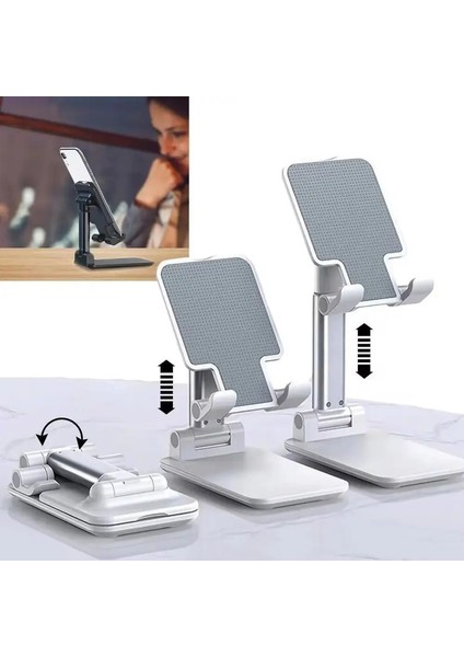 Yüksek Kaliteli Masaüstü Tablet Tutucu Masa Hücresi Katlanabilir Genişletme Destek Masası Mobil Ayarlanabilir Telefon Tutucusu Standcolor: Siyah (Yurt Dışından)